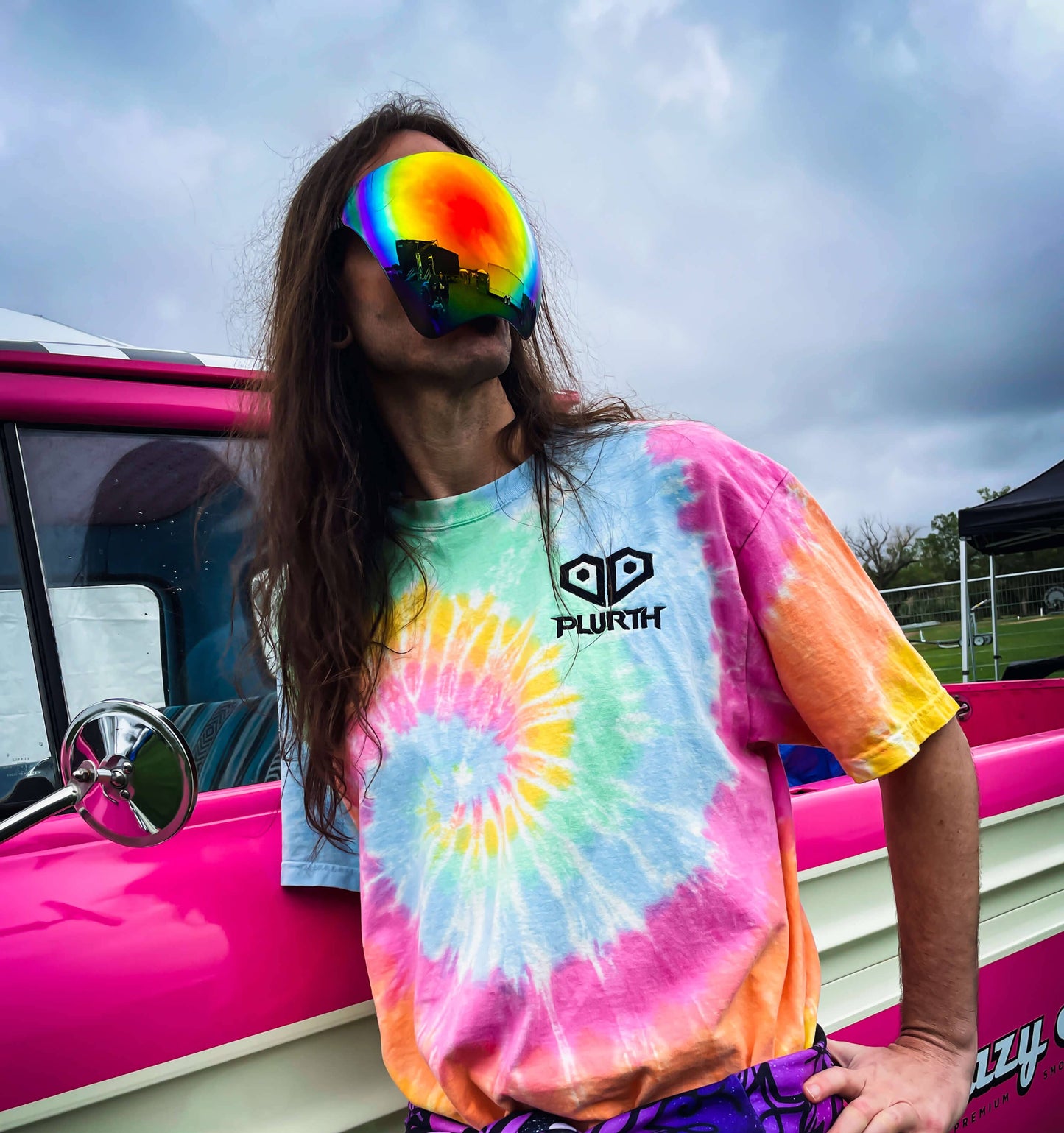 PLURTH Oversized Sherbet Rainbow Tie-Dye T-Shirt PLURTHLINGS