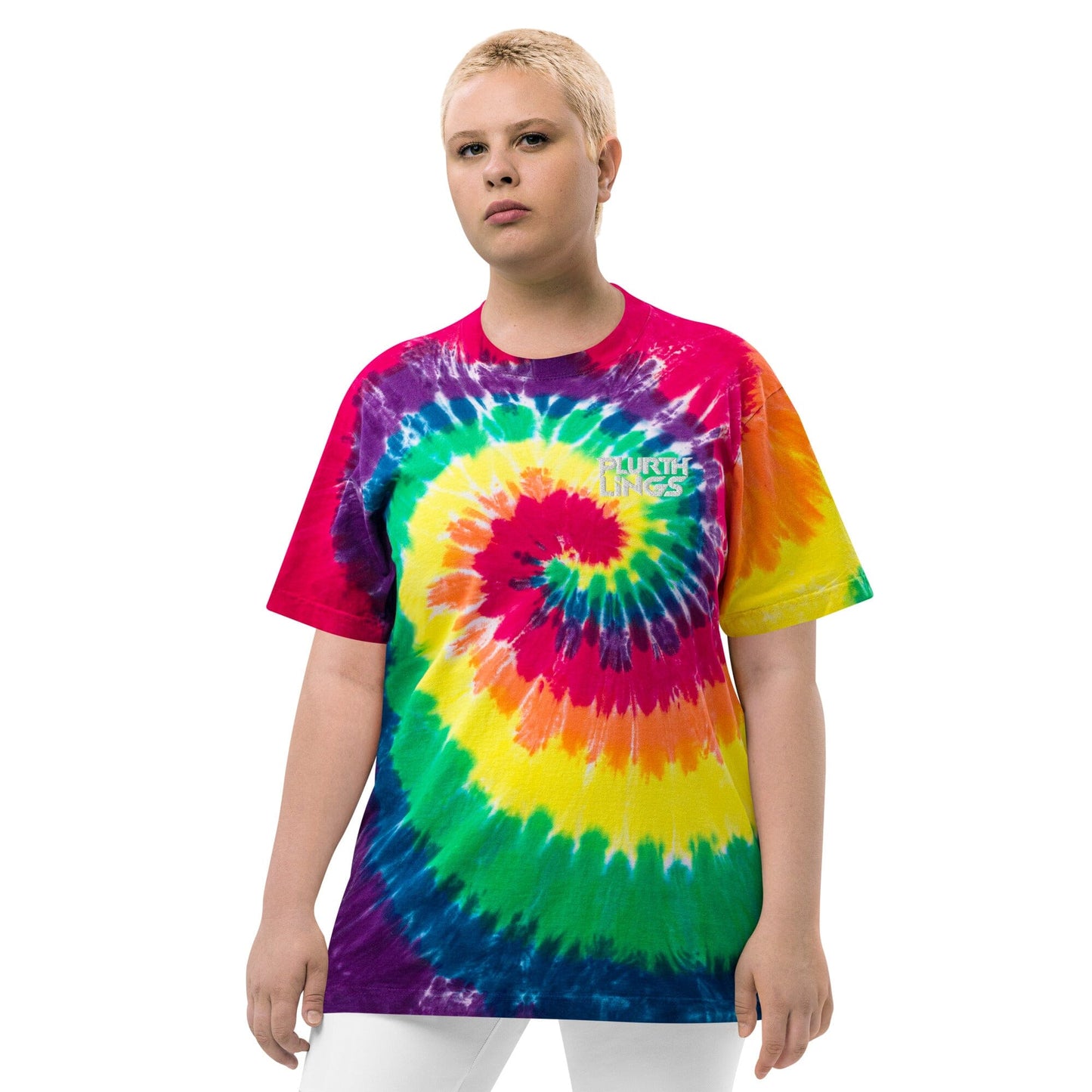 Plurthlings Logo Oversized Tie-Dye T-Shirt PLURTHLINGS