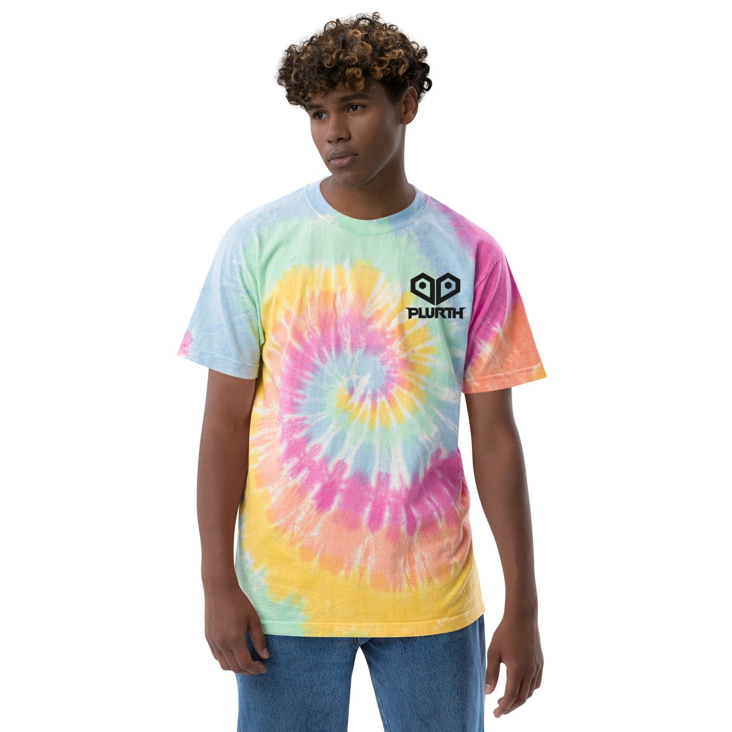 PLURTH Oversized Sherbet Rainbow Tie-Dye T-Shirt PLURTHLINGS