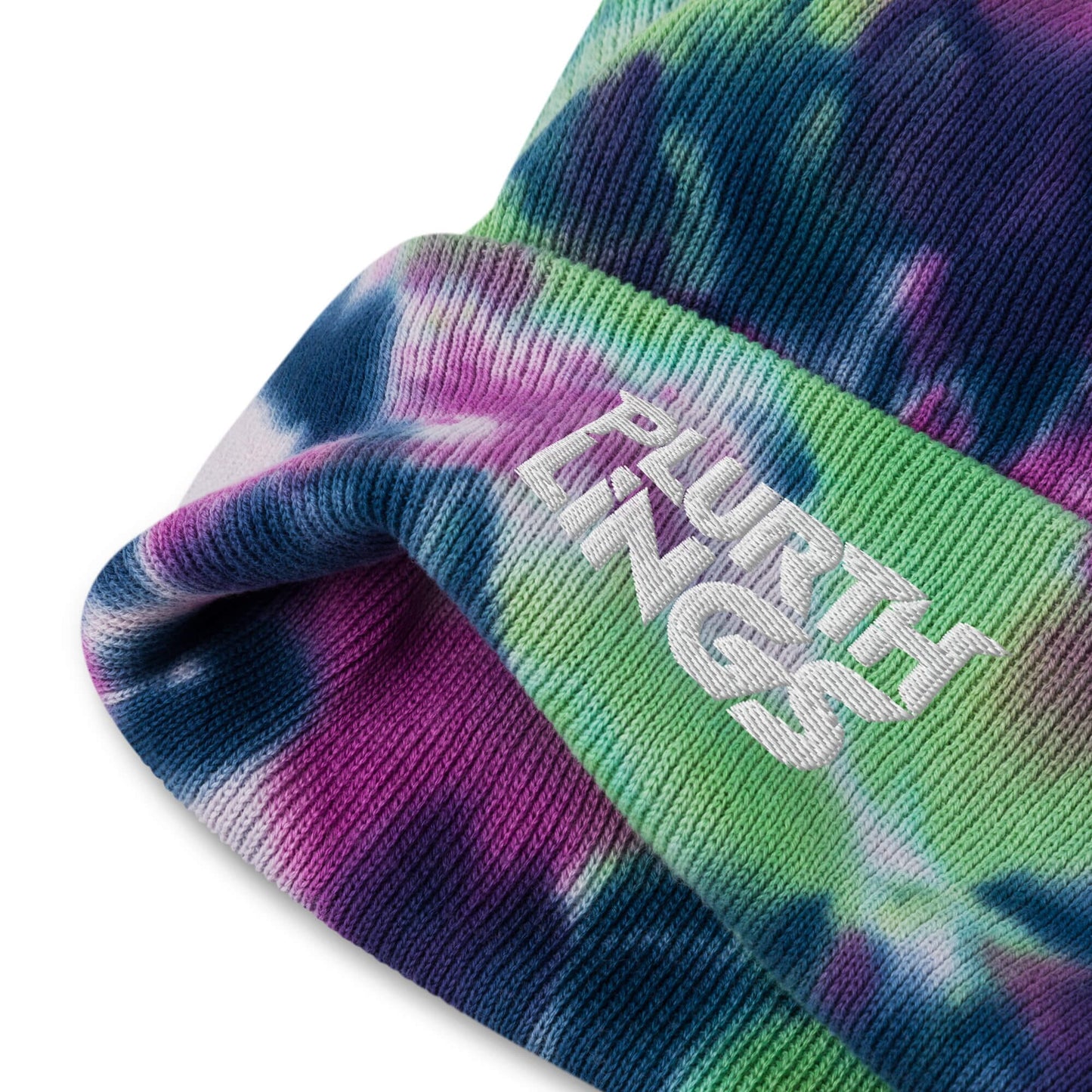 Plurthlings White Logo Tie-Dye Beanie PLURTHLINGS 