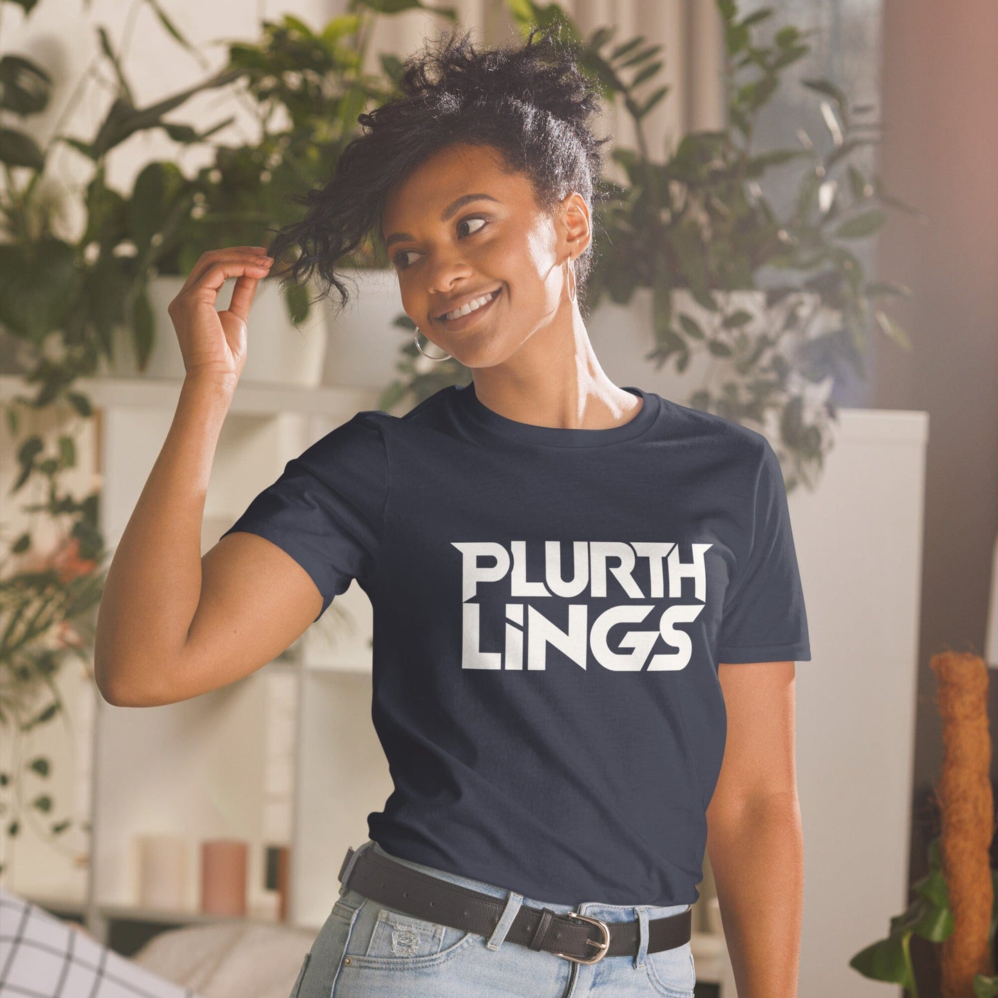 Plurthlings Logo Short-Sleeve Unisex T-Shirt PLURTHLINGS Navy S
