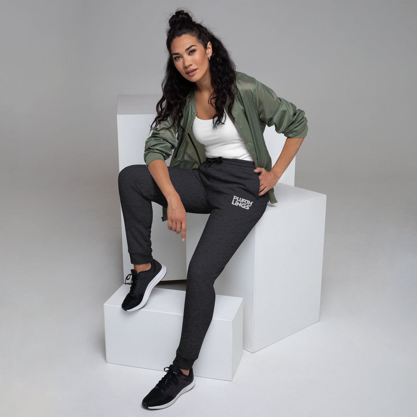 Plurthlings Embroidered Logo Joggers PLURTHLINGS Black Heather S