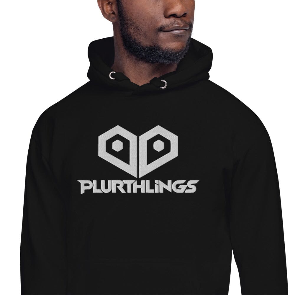 Plurthlings Embroidered White Logo Hoodie PLURTHLINGS