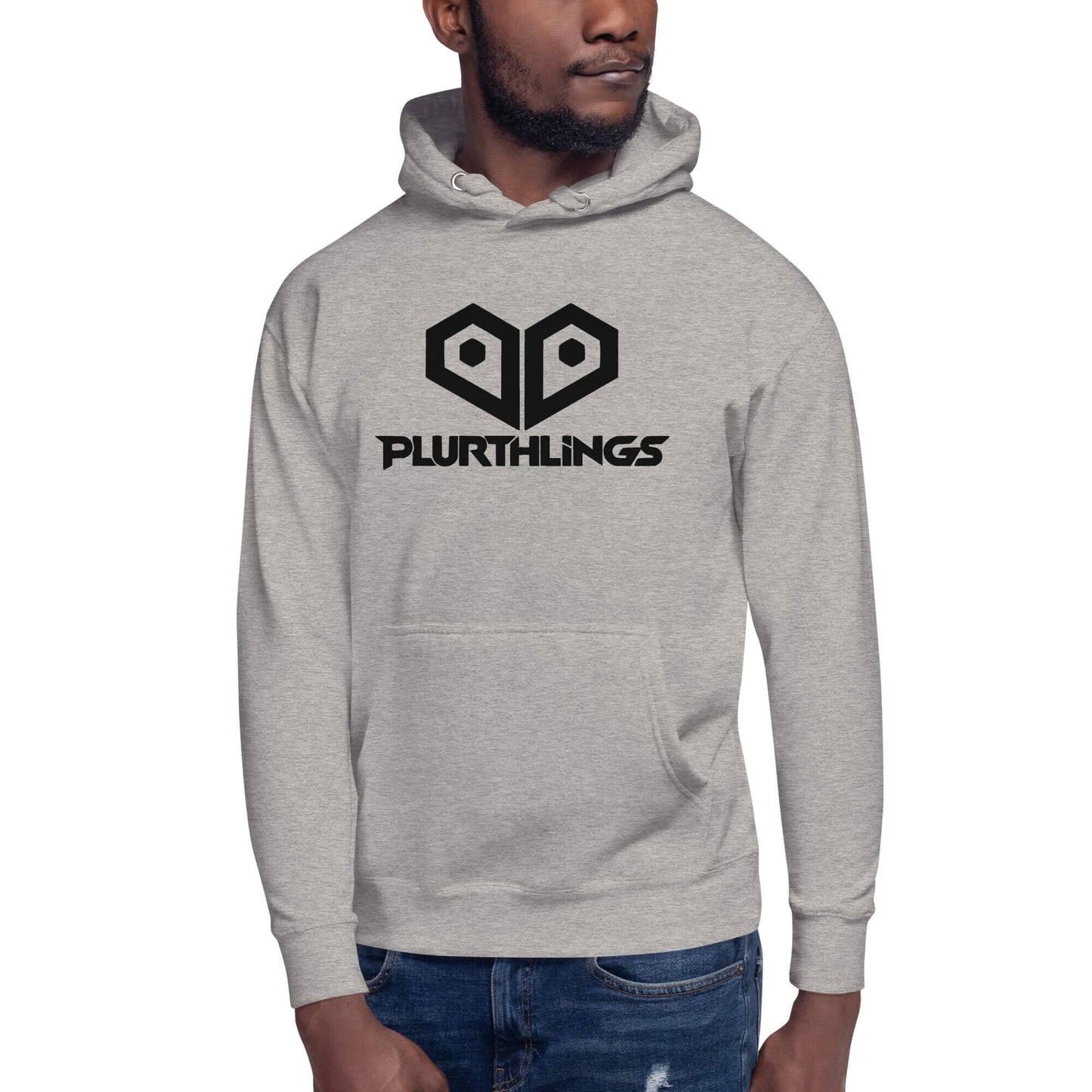 Plurthlings Embroidered Black Logo Hoodie PLURTHLINGS
