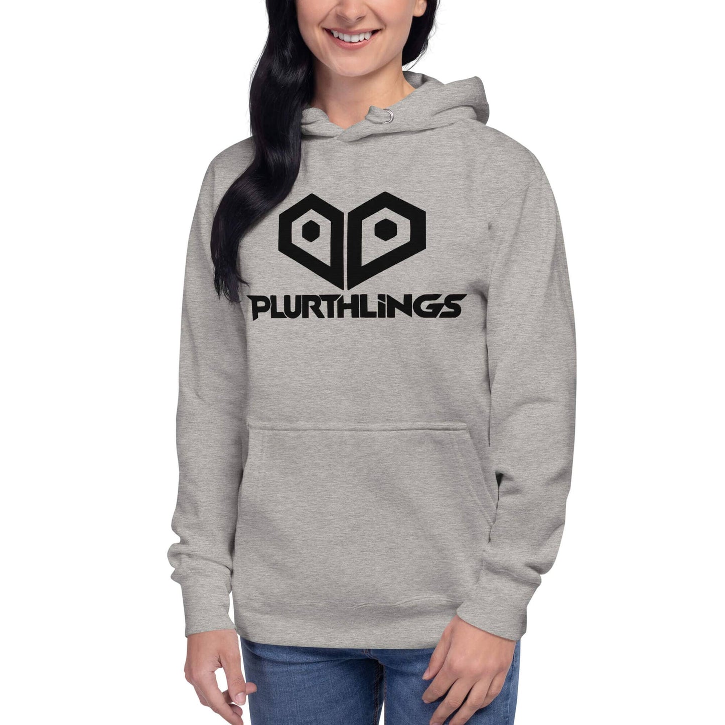 Plurthlings Embroidered Black Logo Hoodie PLURTHLINGS