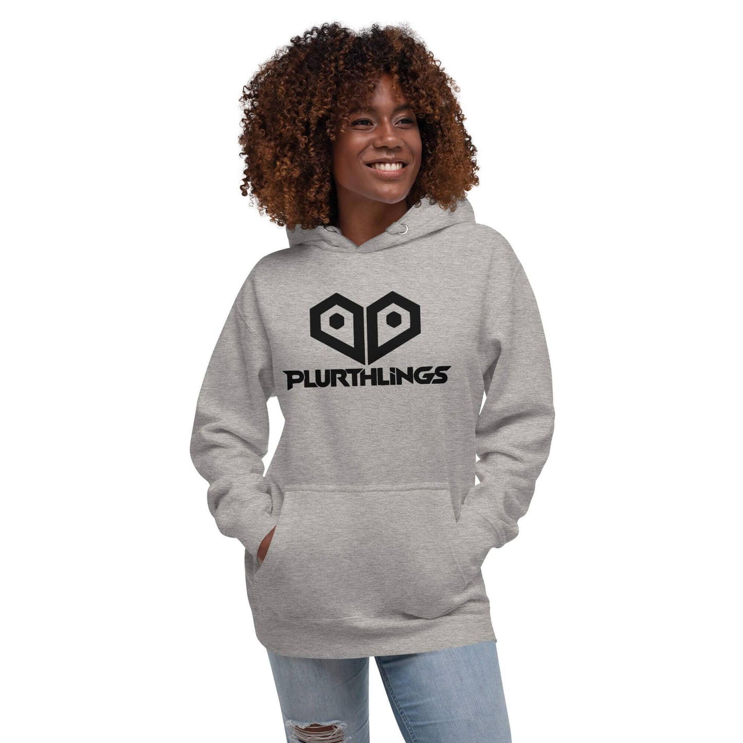 Plurthlings Embroidered Black Logo Hoodie PLURTHLINGS
