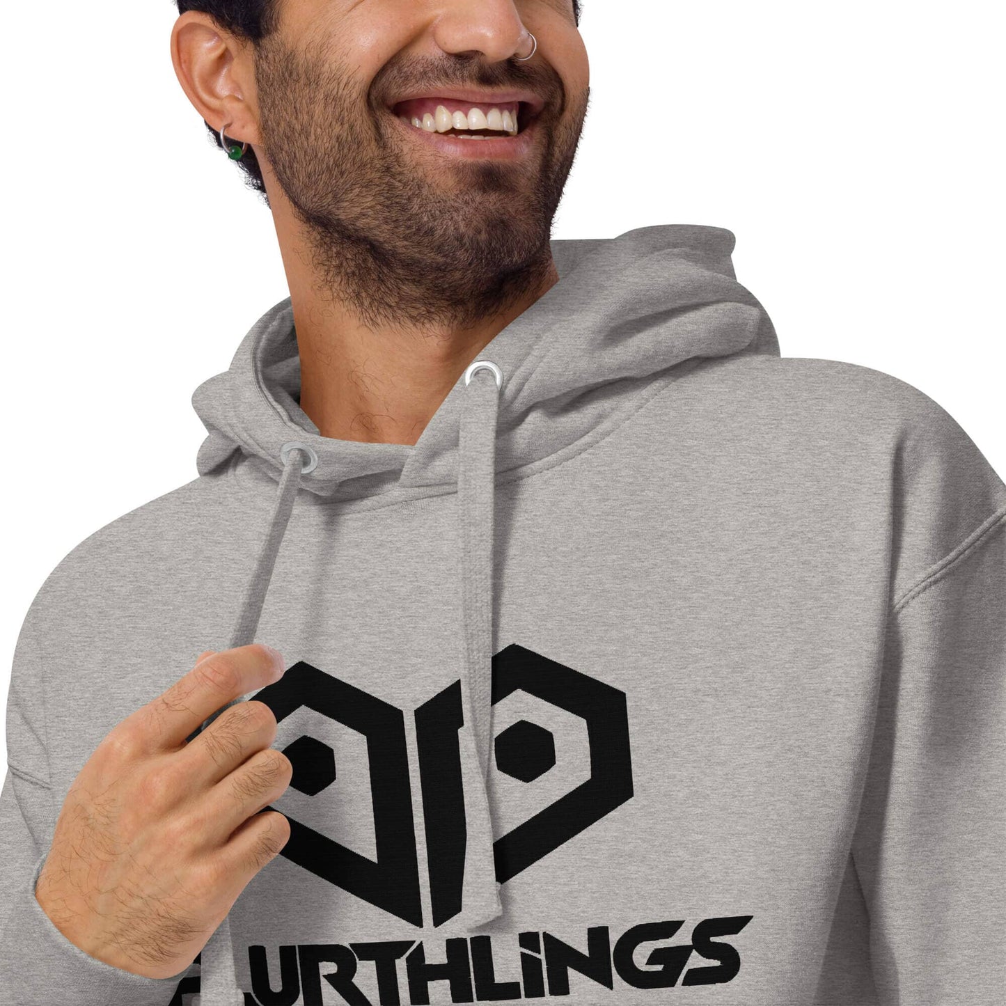 Plurthlings Embroidered Black Logo Hoodie PLURTHLINGS