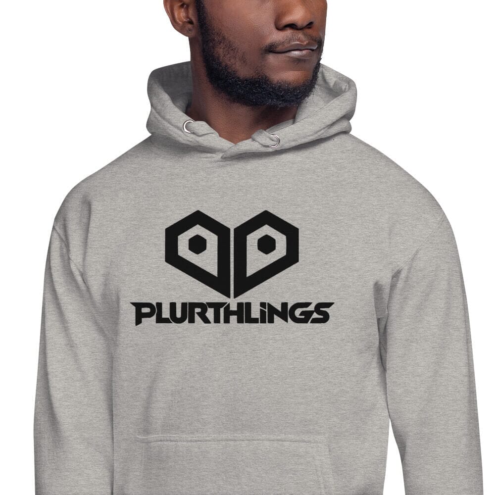 Plurthlings Embroidered Black Logo Hoodie PLURTHLINGS