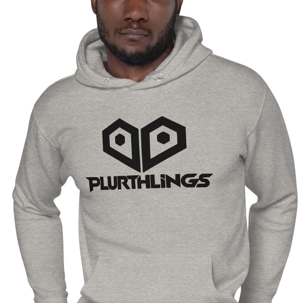Plurthlings Embroidered Black Logo Hoodie PLURTHLINGS