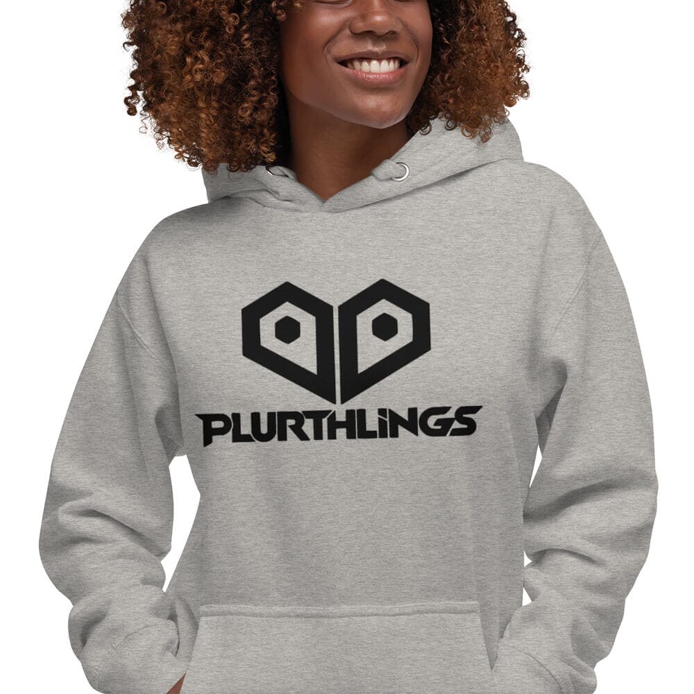Plurthlings Embroidered Black Logo Hoodie PLURTHLINGS