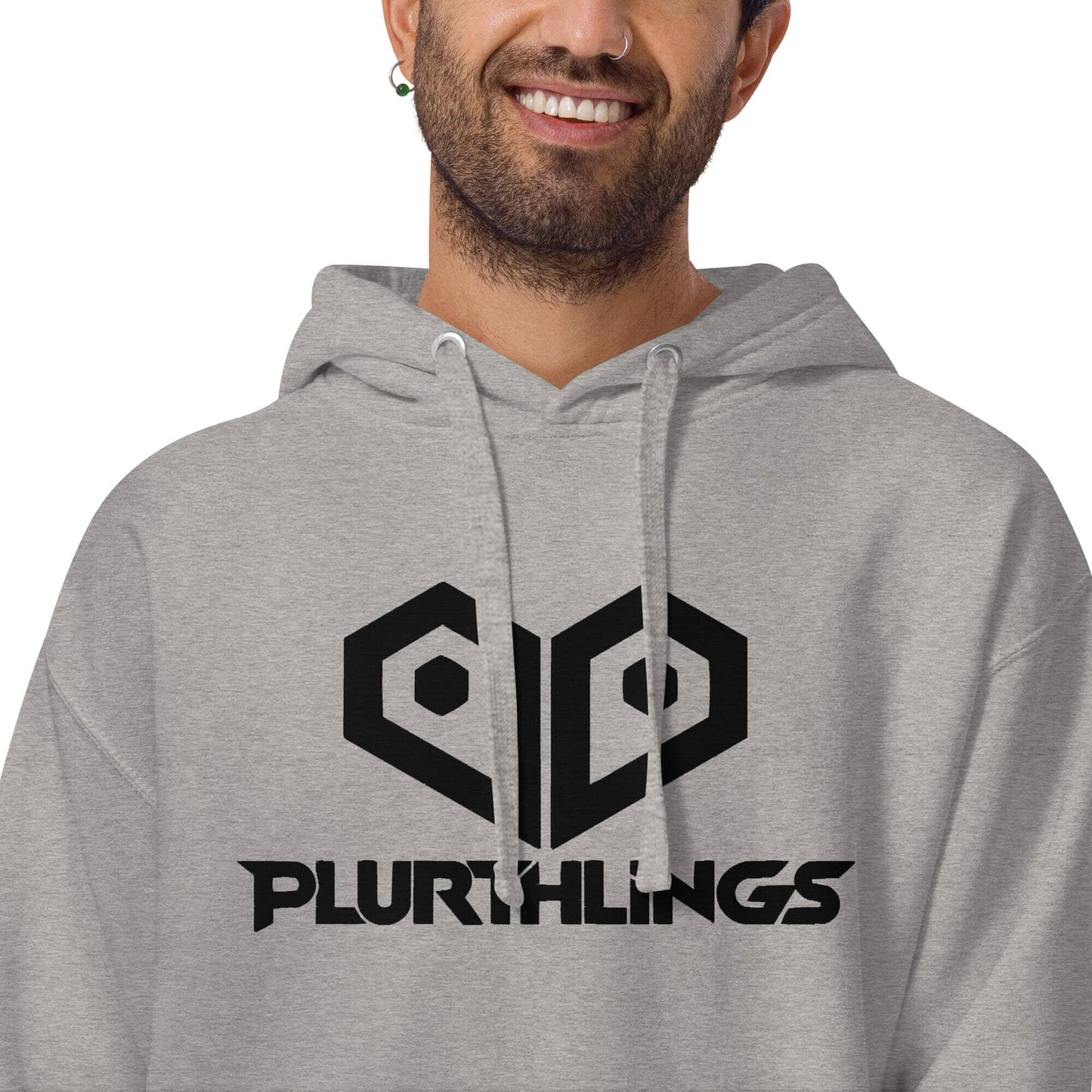 Plurthlings Embroidered Black Logo Hoodie PLURTHLINGS