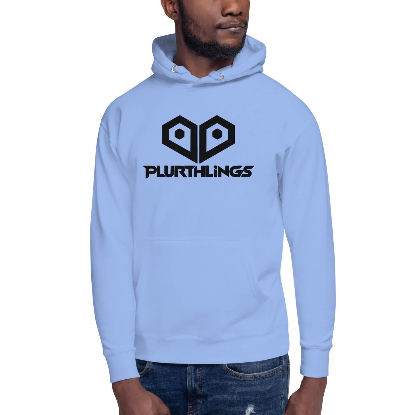 Plurthlings Embroidered Black Logo Hoodie PLURTHLINGS