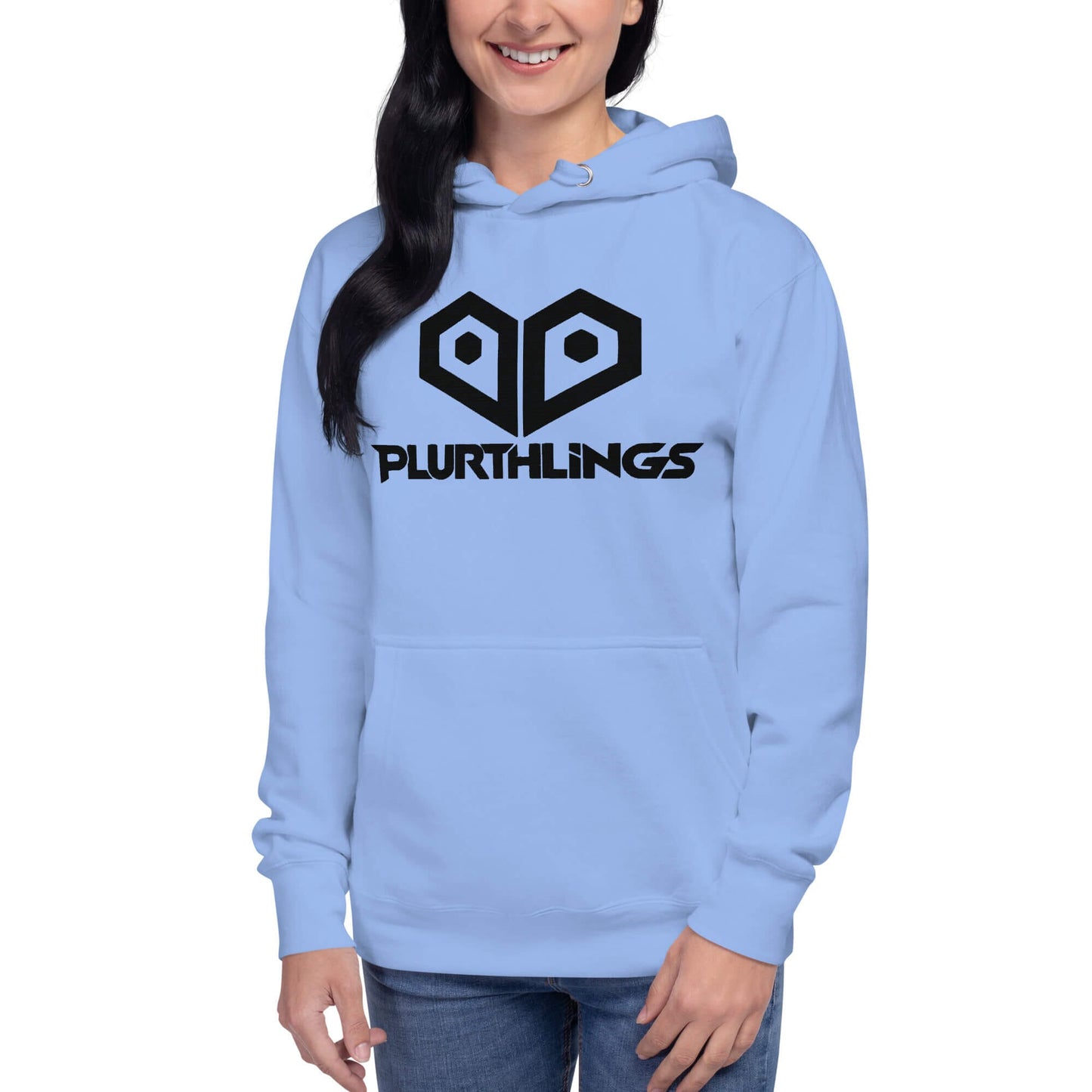 Plurthlings Embroidered Black Logo Hoodie PLURTHLINGS