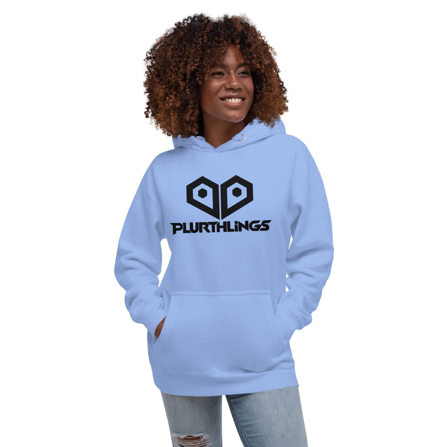 Plurthlings Embroidered Black Logo Hoodie PLURTHLINGS