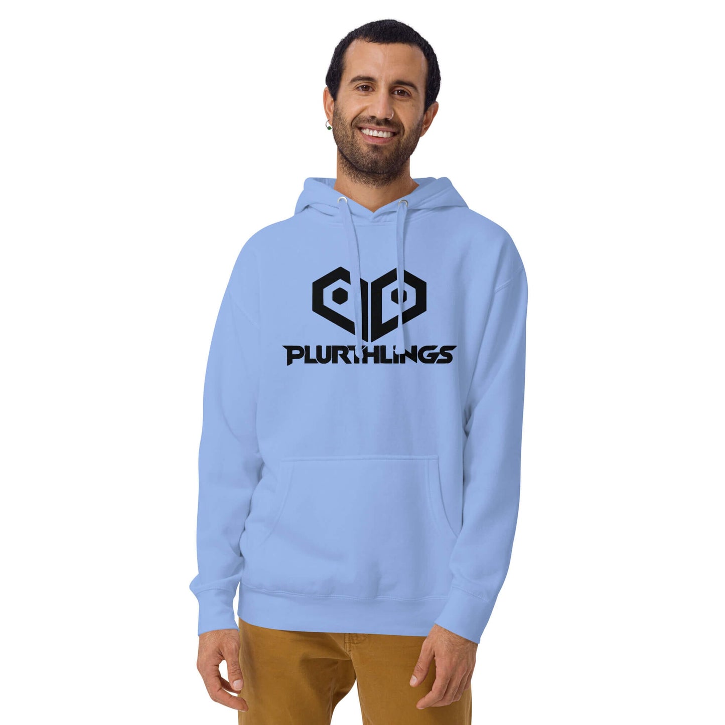 Plurthlings Embroidered Black Logo Hoodie PLURTHLINGS