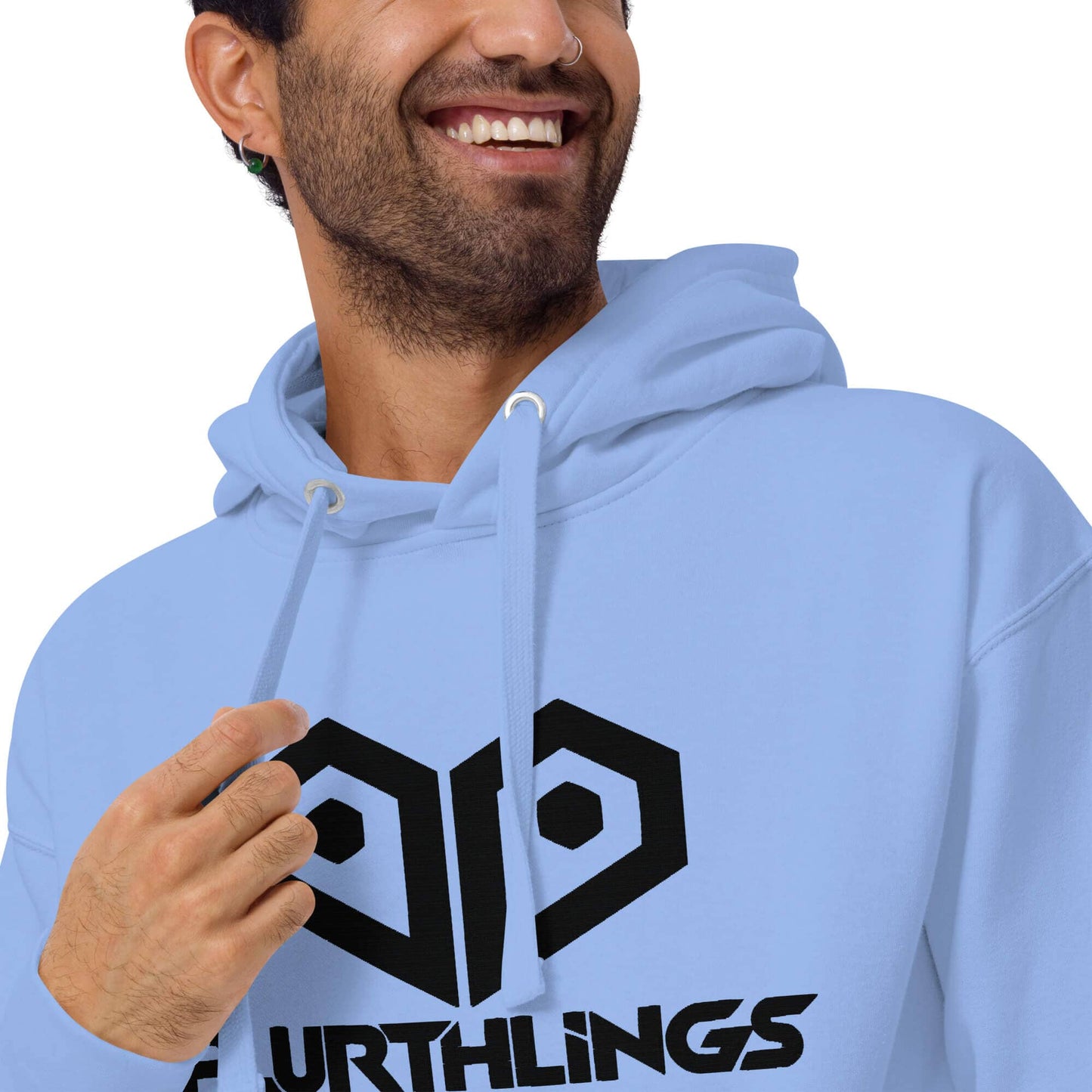 Plurthlings Embroidered Black Logo Hoodie PLURTHLINGS