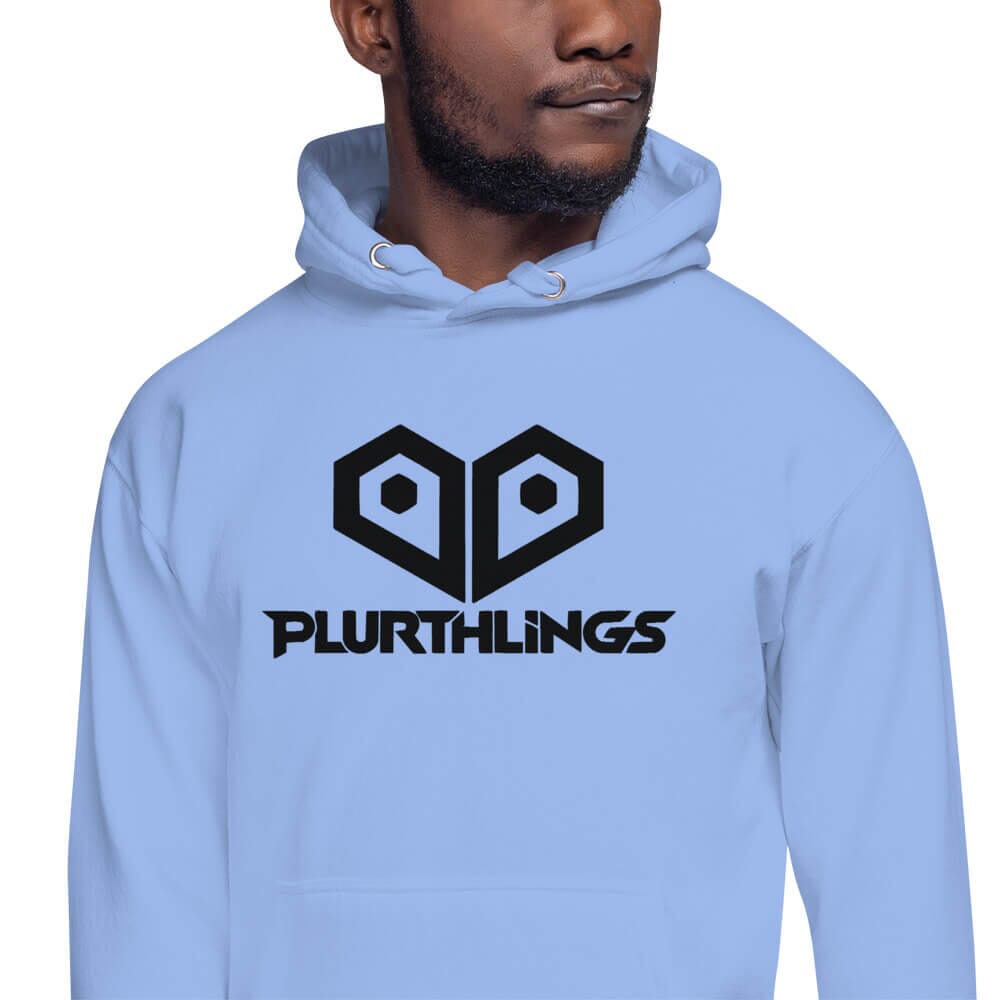 Plurthlings Embroidered Black Logo Hoodie PLURTHLINGS