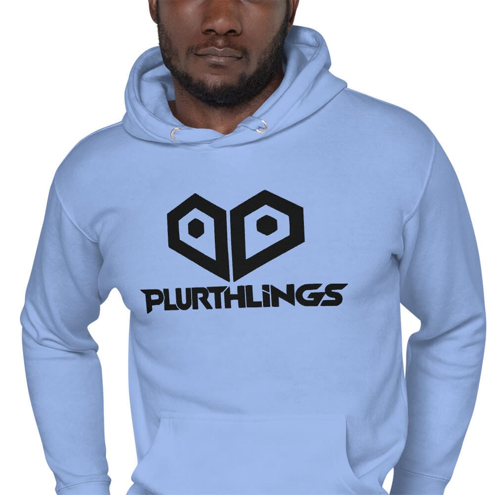 Plurthlings Embroidered Black Logo Hoodie PLURTHLINGS