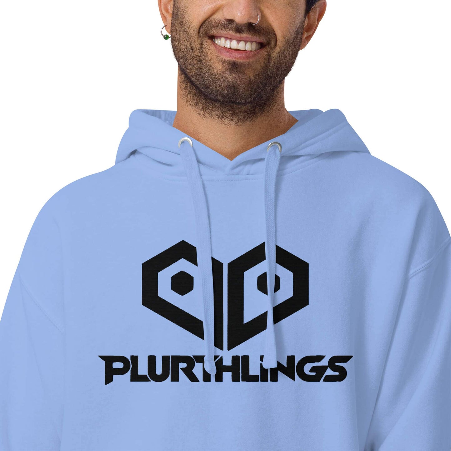 Plurthlings Embroidered Black Logo Hoodie PLURTHLINGS