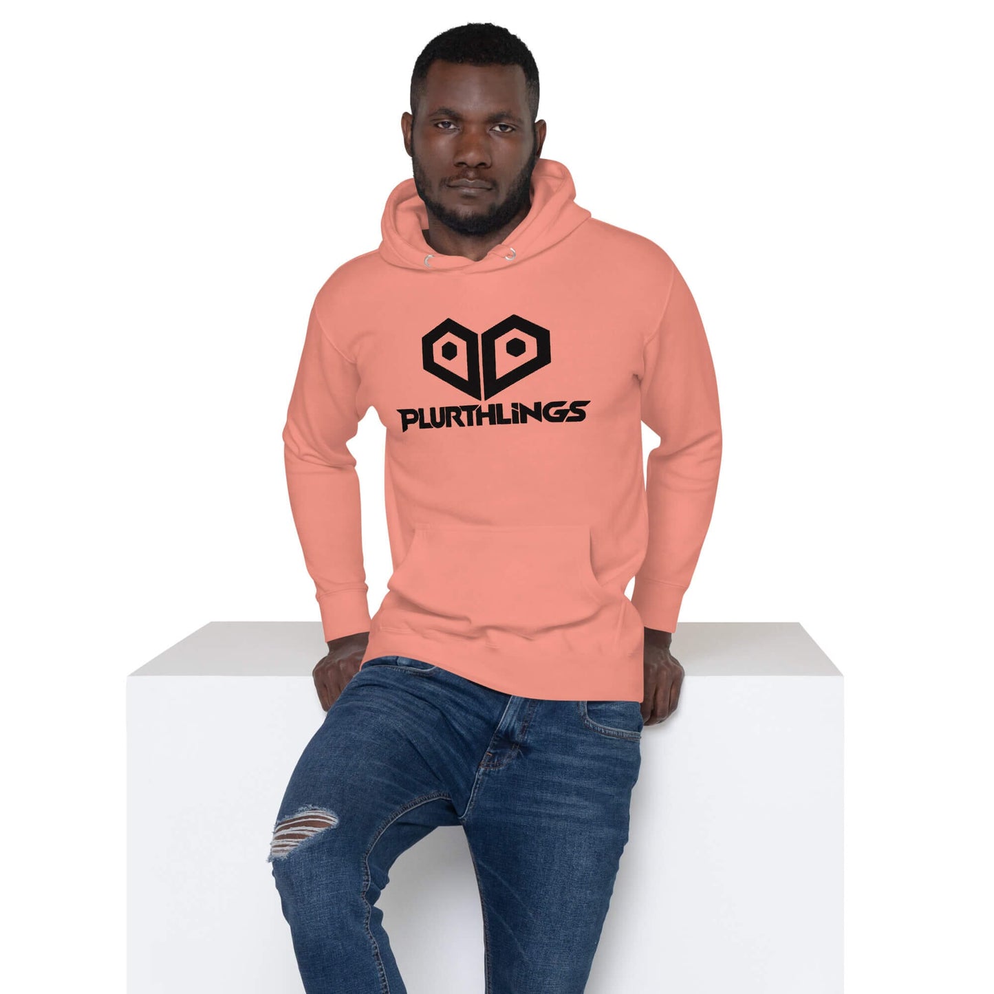 Plurthlings Embroidered Black Logo Hoodie PLURTHLINGS