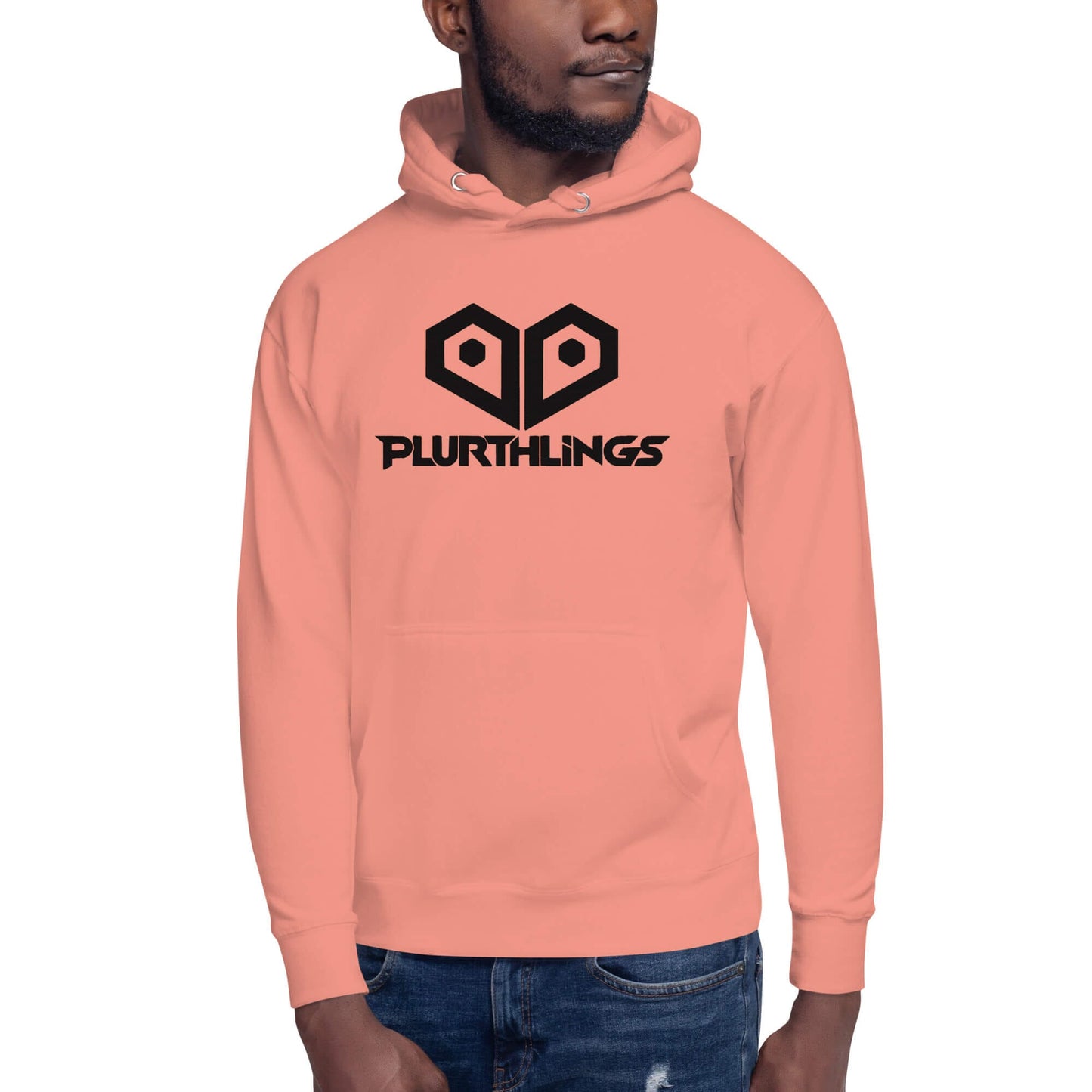 Plurthlings Embroidered Black Logo Hoodie PLURTHLINGS