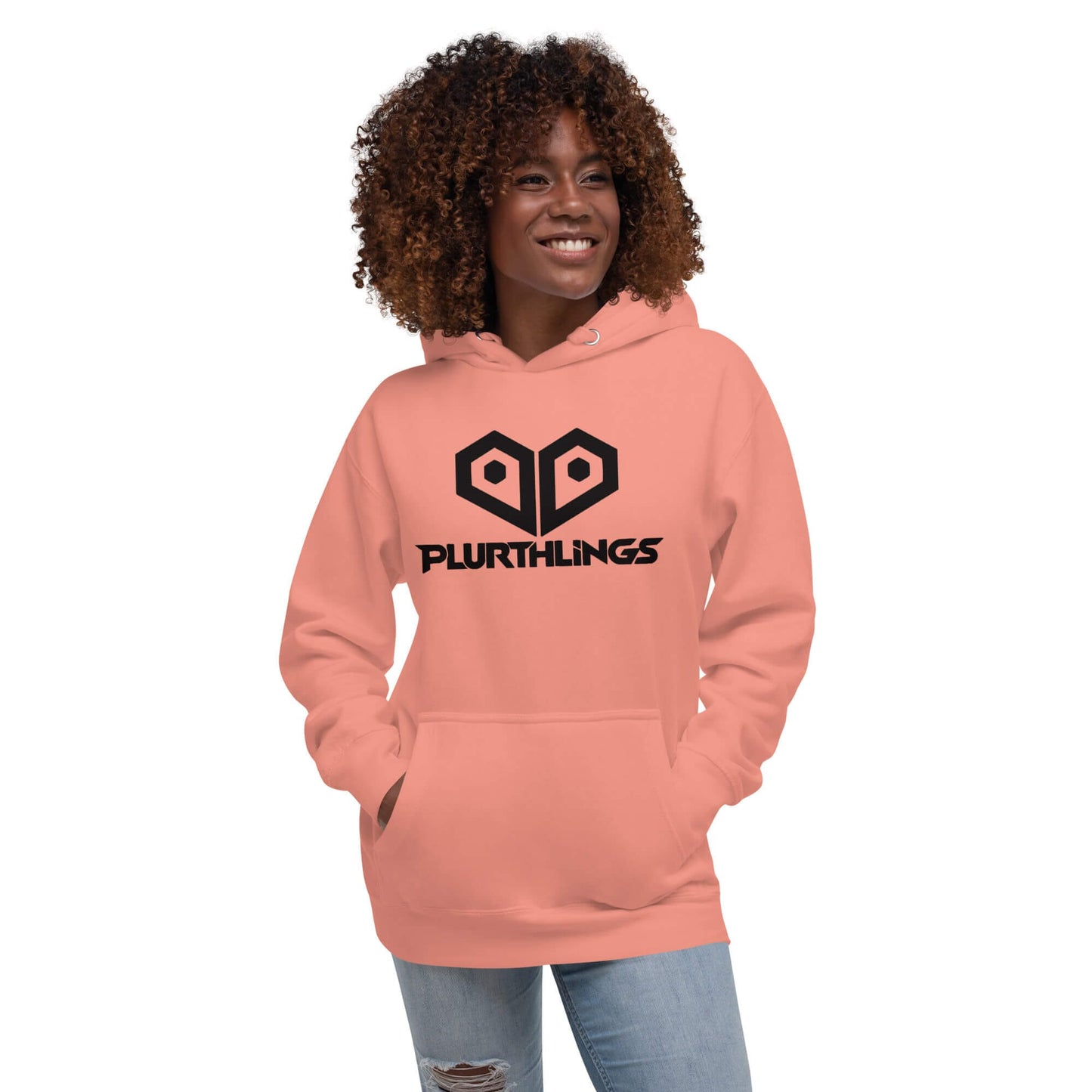Plurthlings Embroidered Black Logo Hoodie PLURTHLINGS