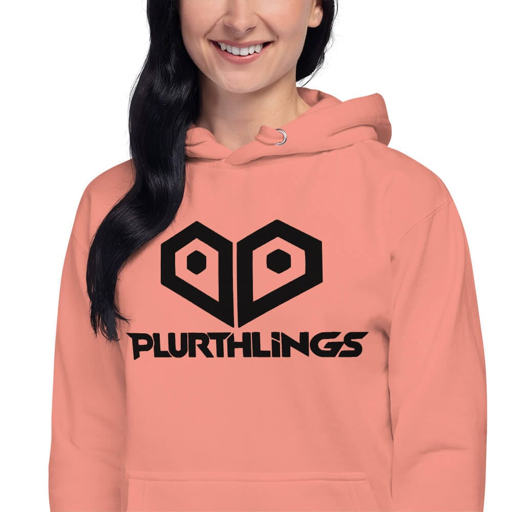 Plurthlings Embroidered Black Logo Hoodie PLURTHLINGS