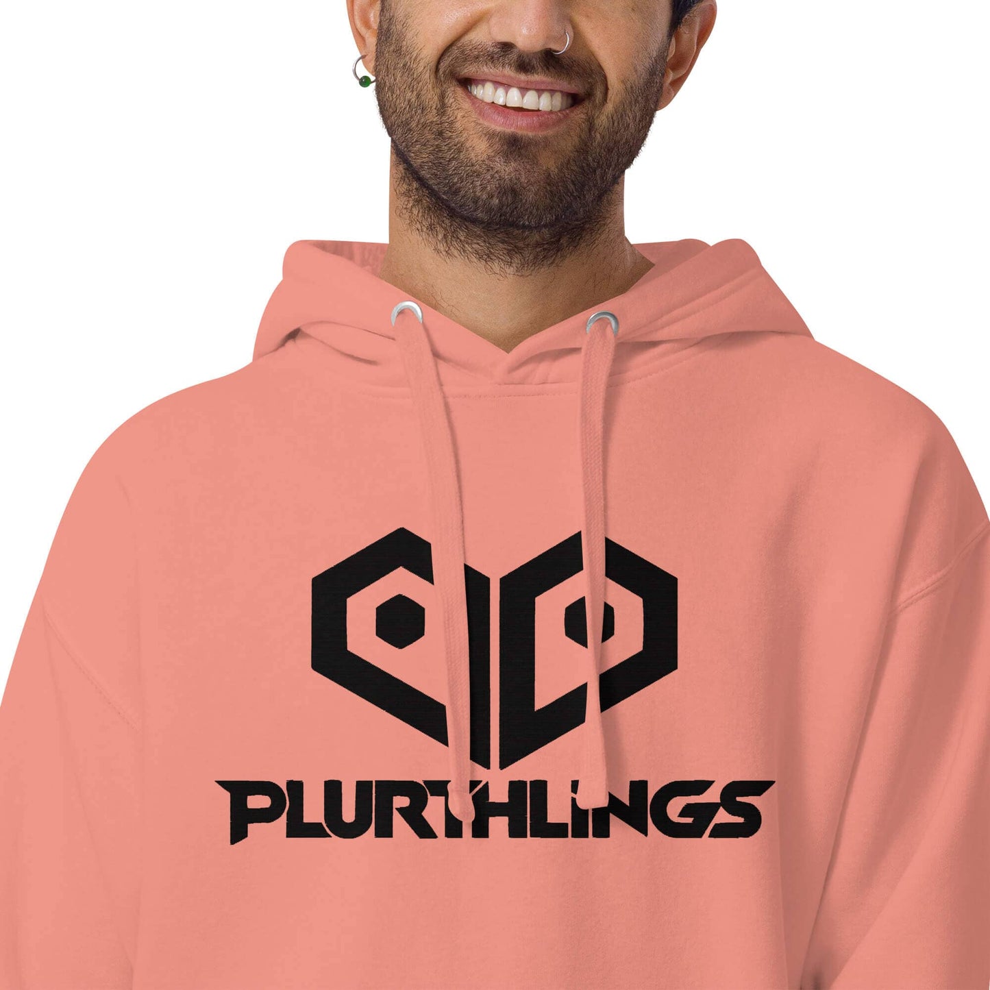 Plurthlings Embroidered Black Logo Hoodie PLURTHLINGS
