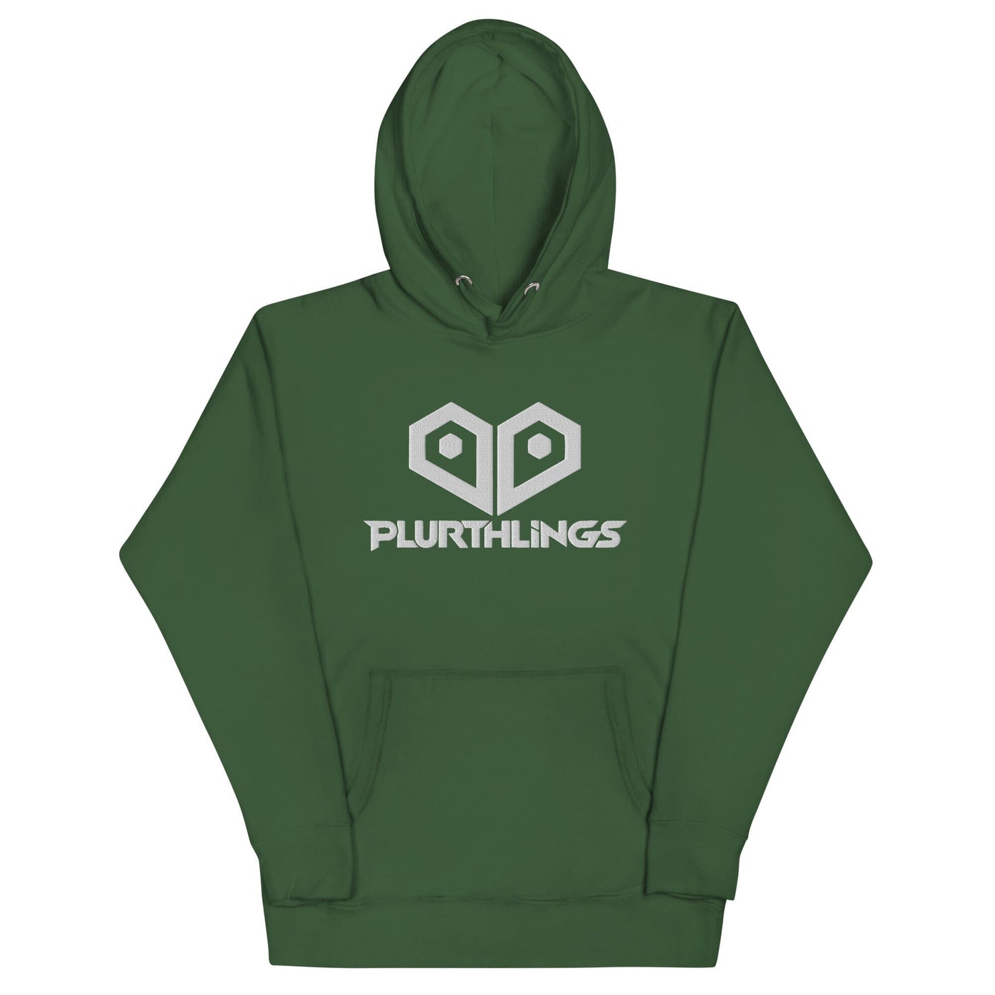 Plurthlings Embroidered White Logo Hoodie PLURTHLINGS