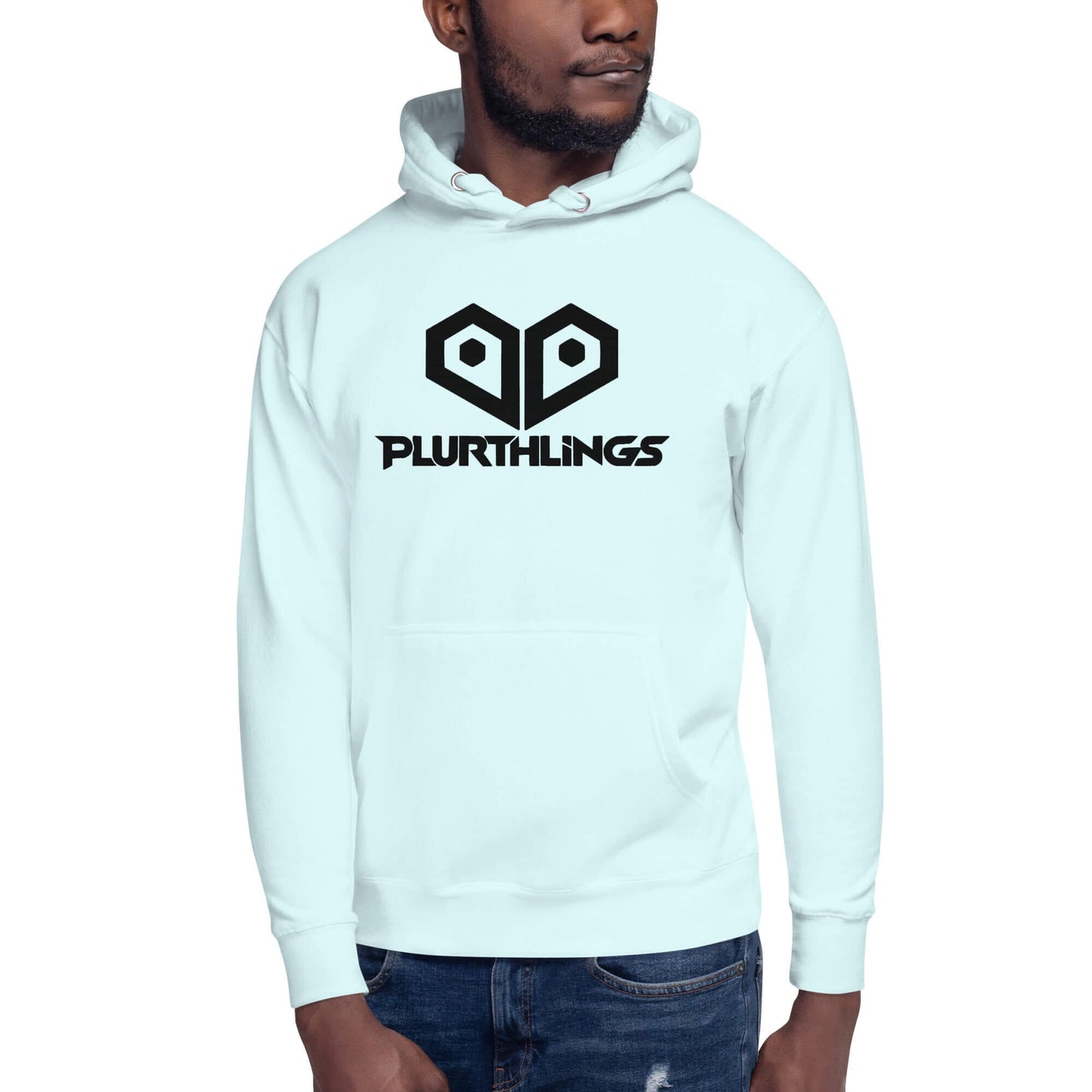 Plurthlings Embroidered Black Logo Hoodie PLURTHLINGS