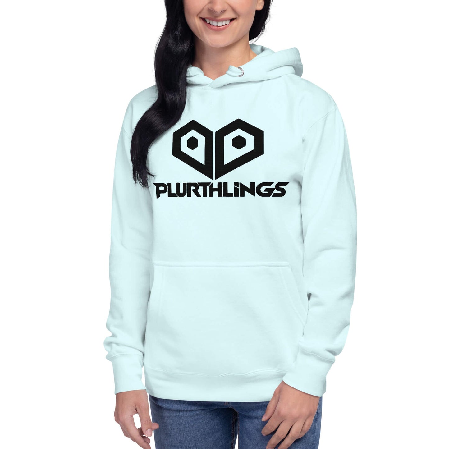 Plurthlings Embroidered Black Logo Hoodie PLURTHLINGS