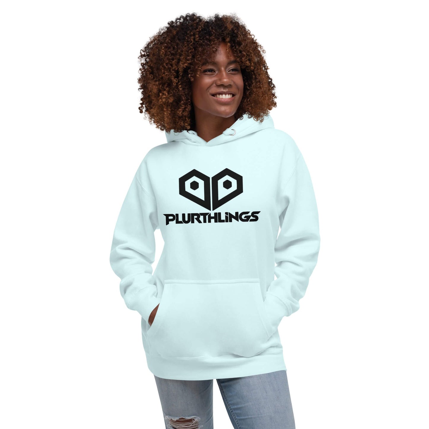 Plurthlings Embroidered Black Logo Hoodie PLURTHLINGS
