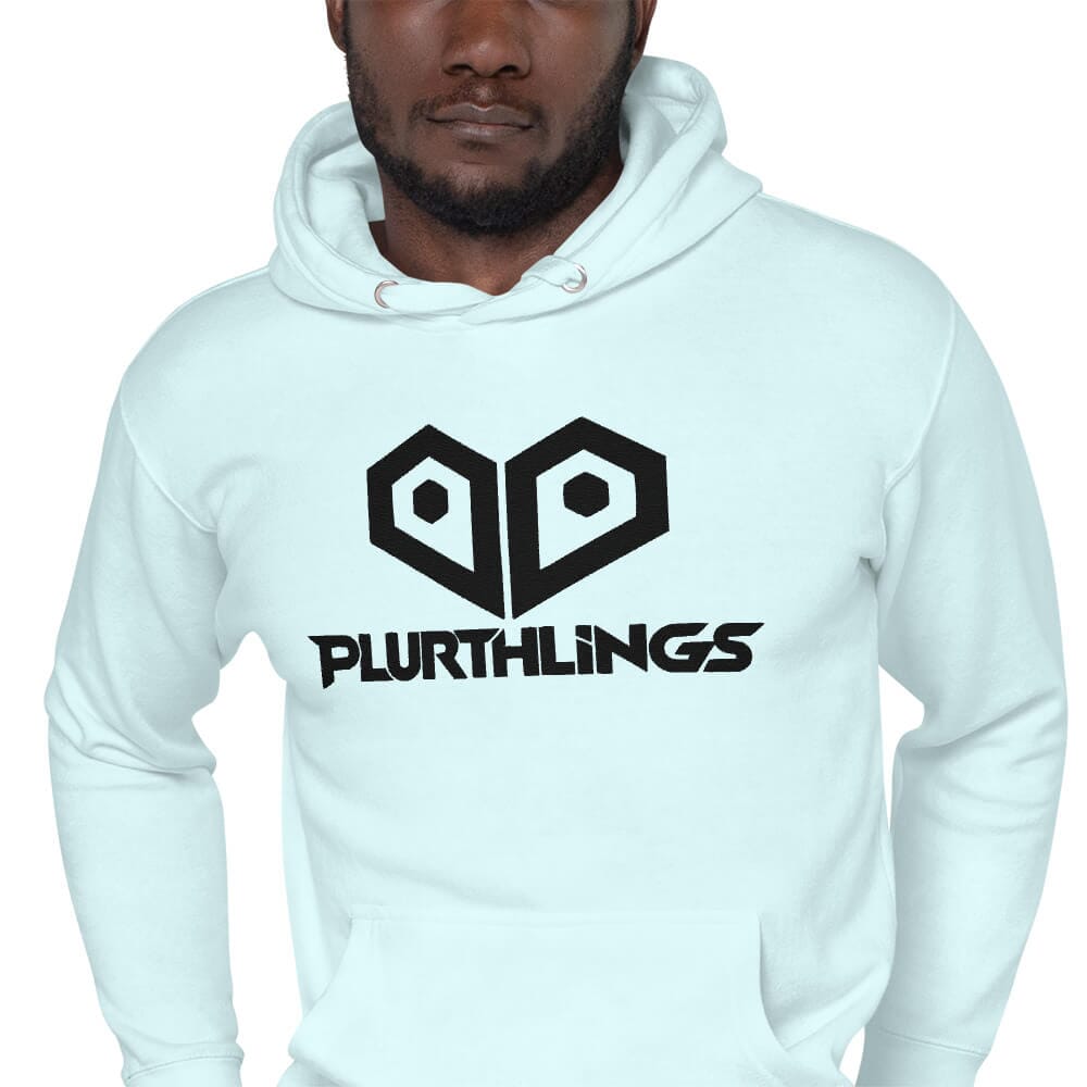 Plurthlings Embroidered Black Logo Hoodie PLURTHLINGS