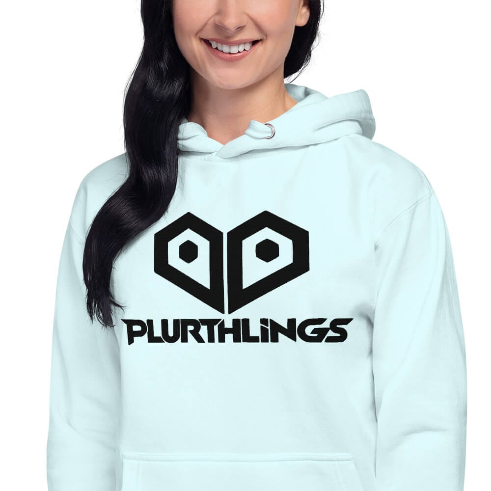 Plurthlings Embroidered Black Logo Hoodie PLURTHLINGS