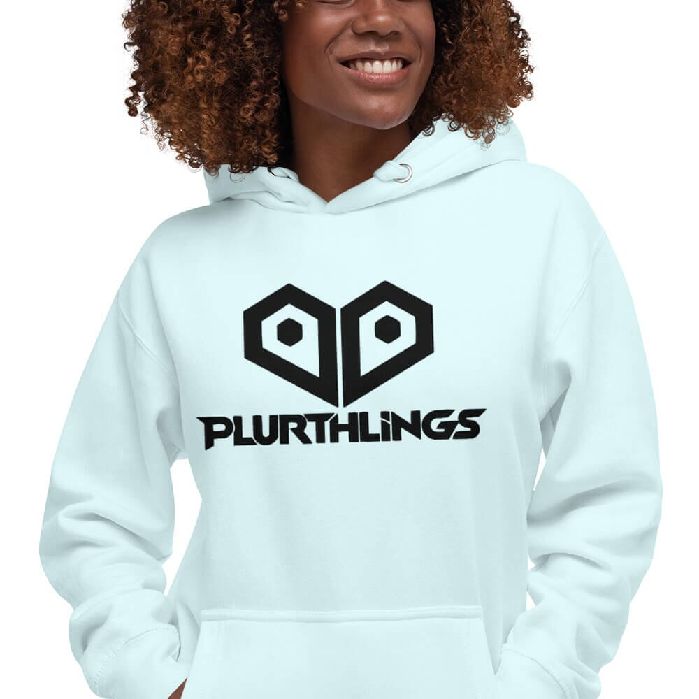 Plurthlings Embroidered Black Logo Hoodie PLURTHLINGS