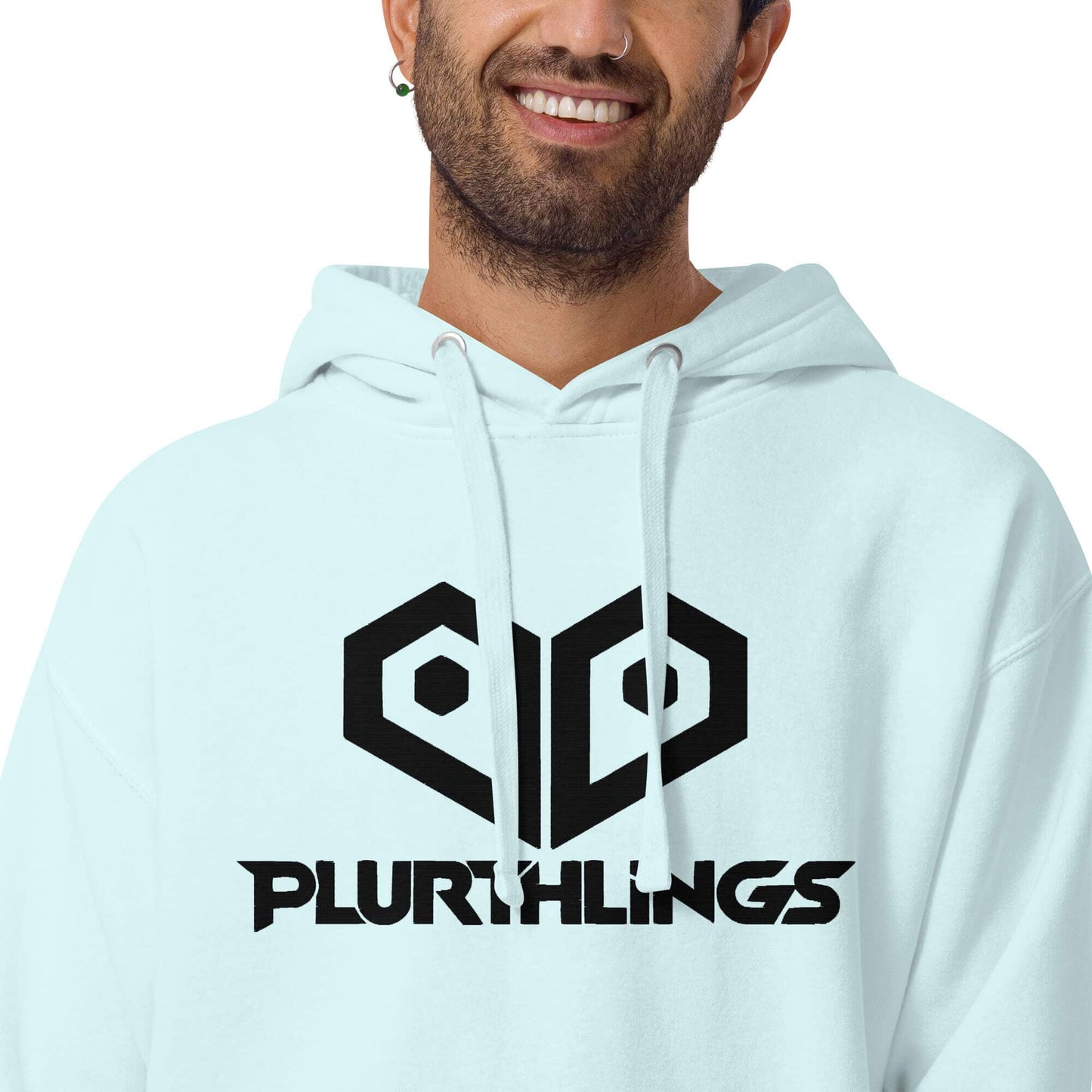 Plurthlings Embroidered Black Logo Hoodie PLURTHLINGS