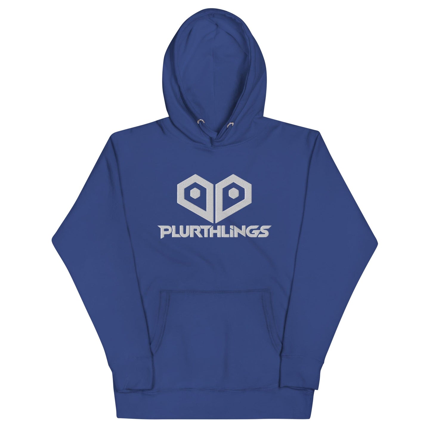 Plurthlings Embroidered White Logo Hoodie PLURTHLINGS