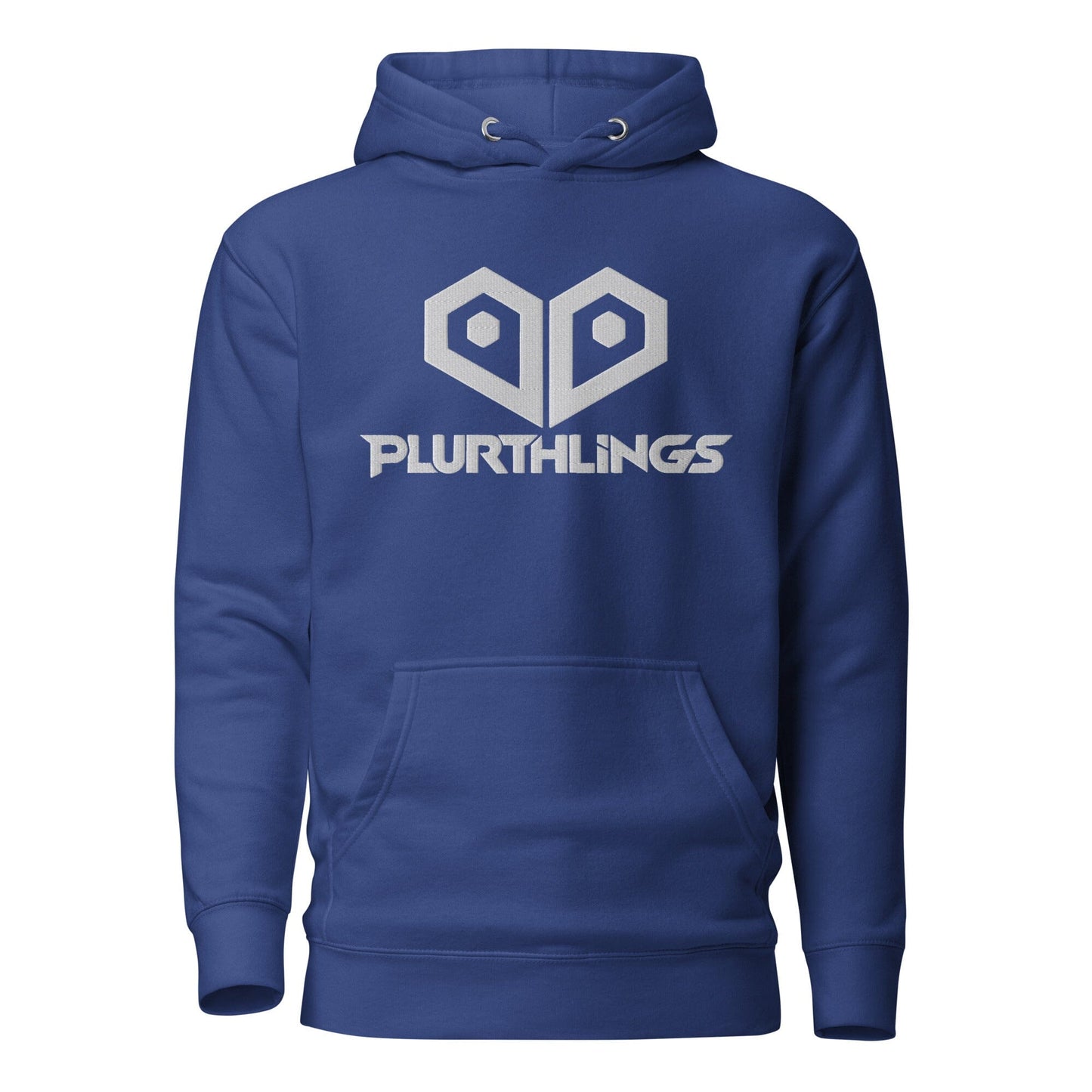 Plurthlings Embroidered White Logo Hoodie PLURTHLINGS