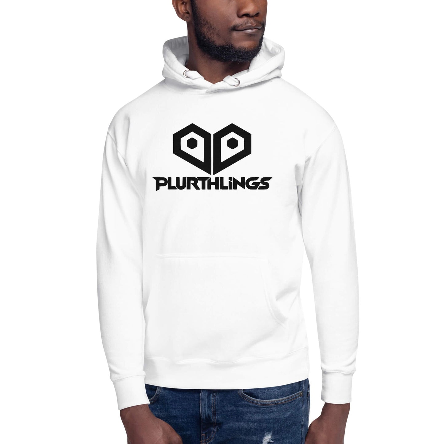 Plurthlings Embroidered Black Logo Hoodie PLURTHLINGS