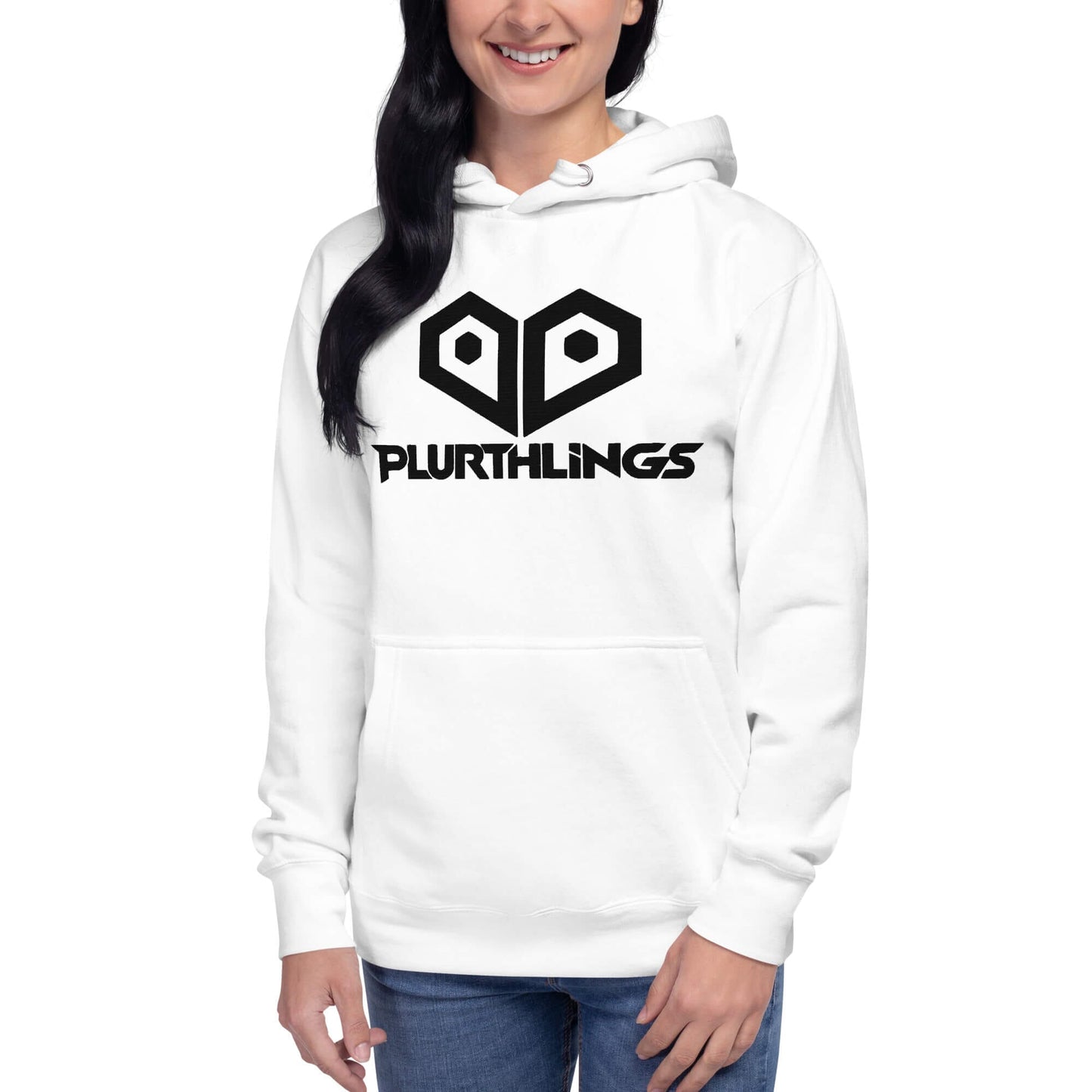 Plurthlings Embroidered Black Logo Hoodie PLURTHLINGS