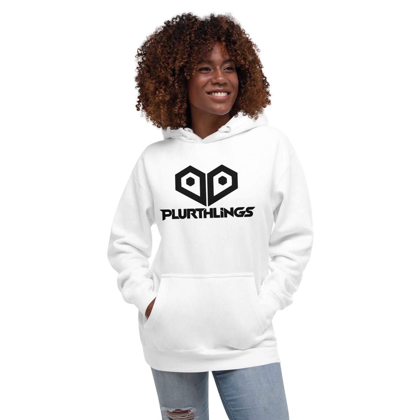 Plurthlings Embroidered Black Logo Hoodie PLURTHLINGS