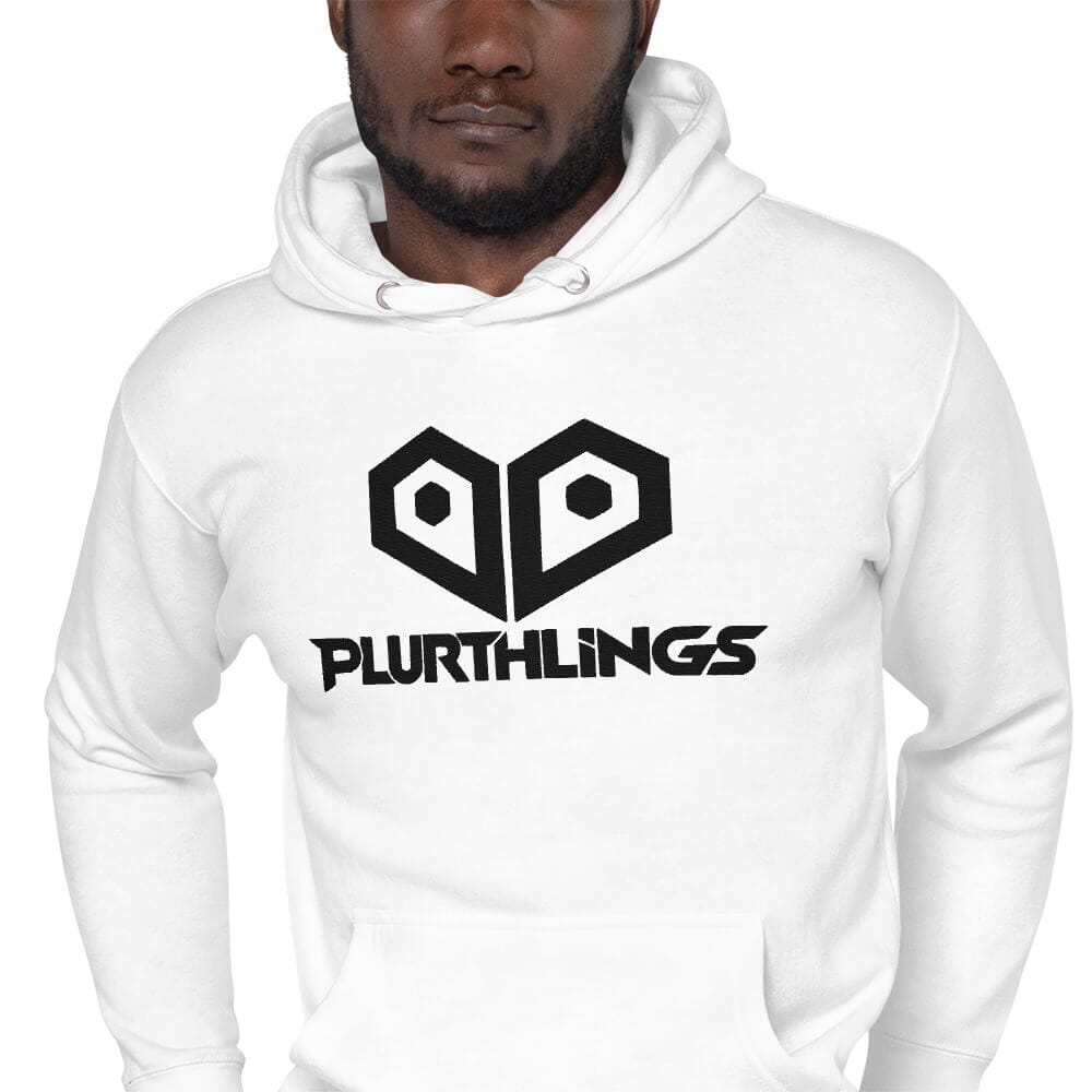 Plurthlings Embroidered Black Logo Hoodie PLURTHLINGS