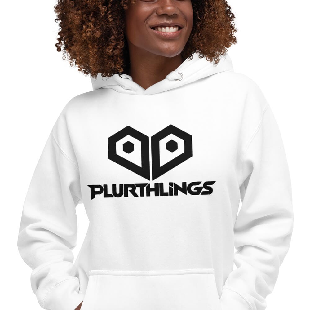 Plurthlings Embroidered Black Logo Hoodie PLURTHLINGS