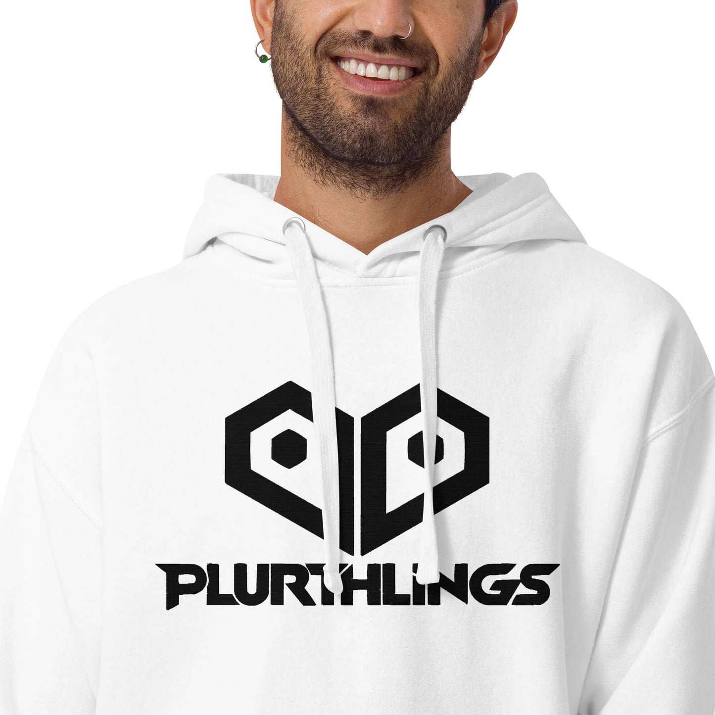 Plurthlings Embroidered Black Logo Hoodie PLURTHLINGS