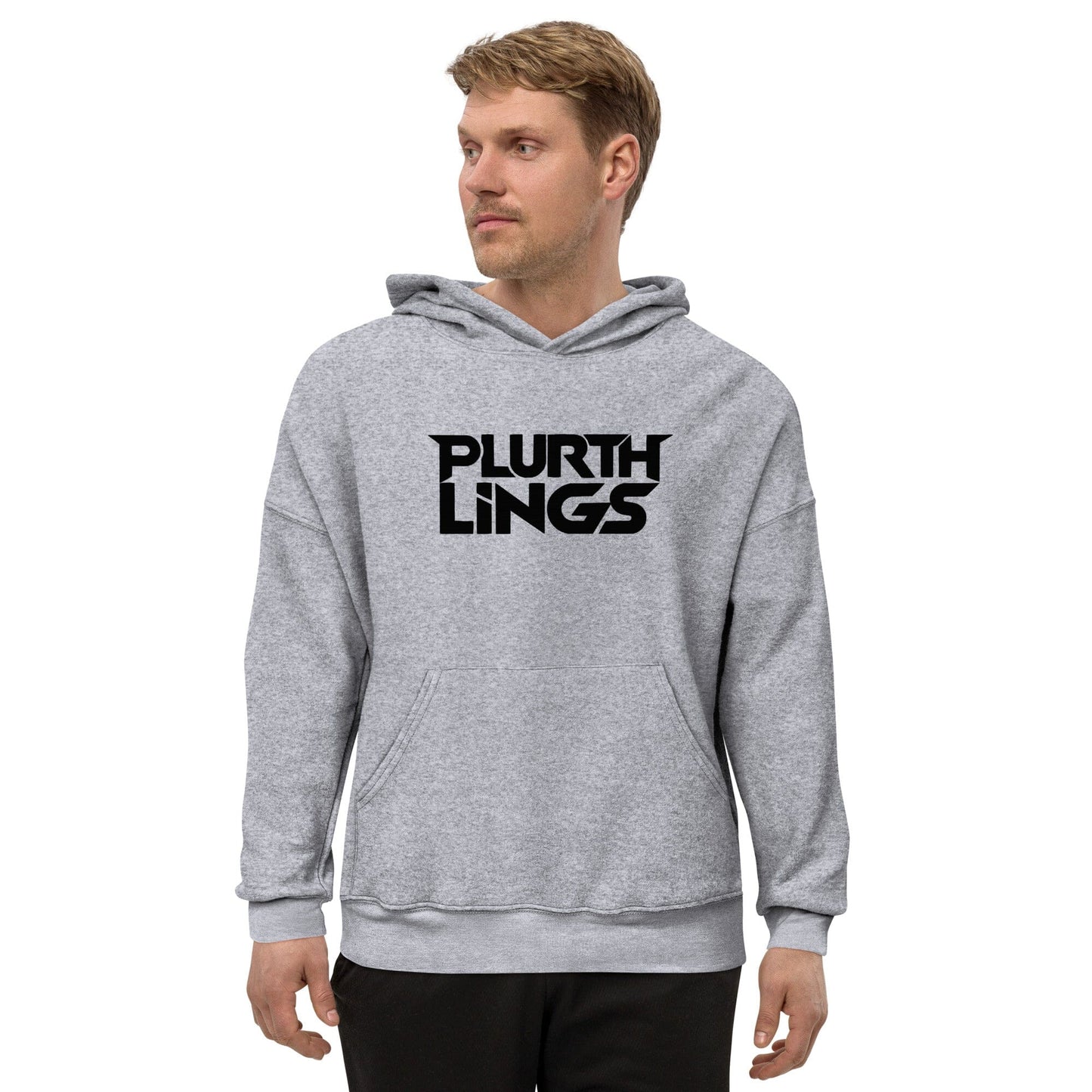 Plurthlings Embroidered Logo Eco-Sueded Fleece Hoodie PLURTHLINGS