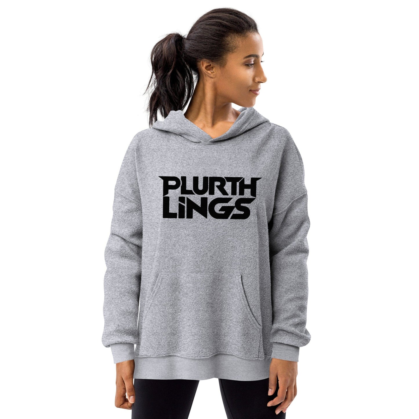 Plurthlings Embroidered Logo Eco-Sueded Fleece Hoodie PLURTHLINGS