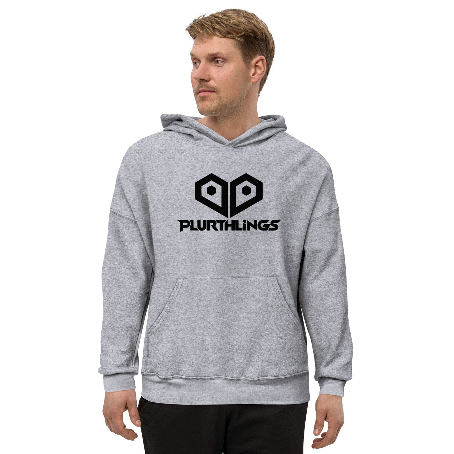Plurthlings Embroidered Heart Eco-Sueded Fleece Hoodie PLURTHLINGS