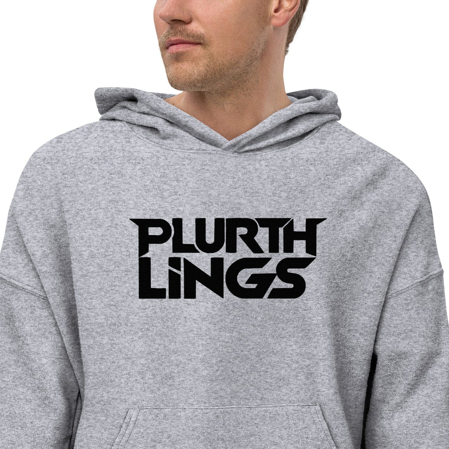 Plurthlings Embroidered Logo Eco-Sueded Fleece Hoodie PLURTHLINGS