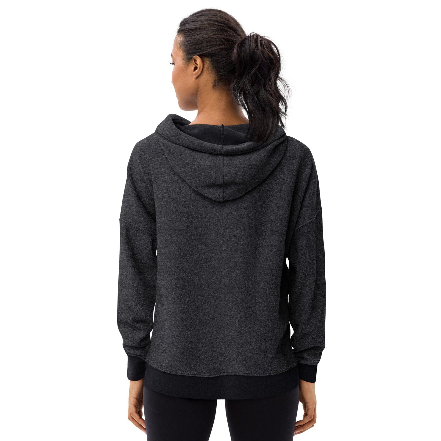 Plurthlings Embroidered White Heart Eco-Sueded Fleece Hoodie PLURTHLINGS