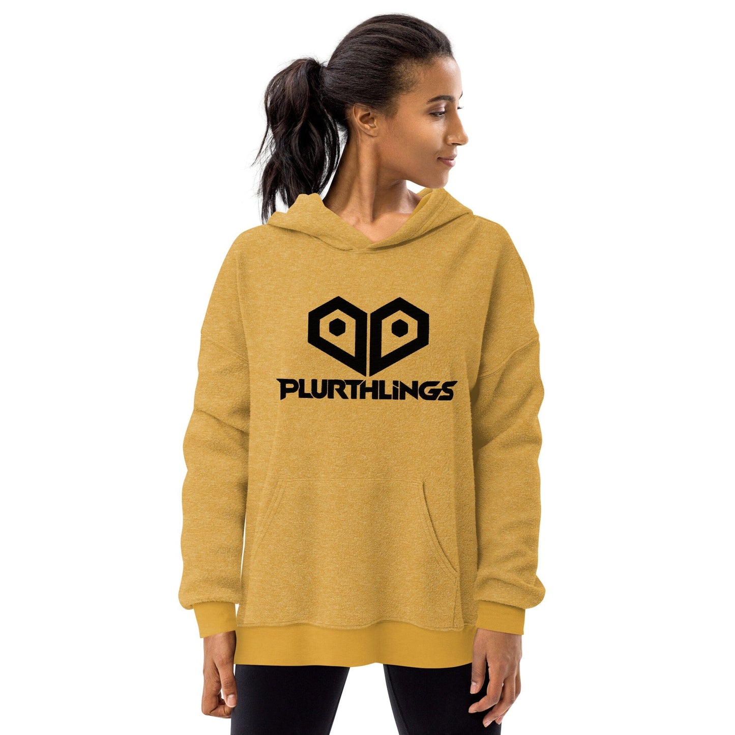 Plurthlings Embroidered Heart Eco-Sueded Fleece Hoodie PLURTHLINGS